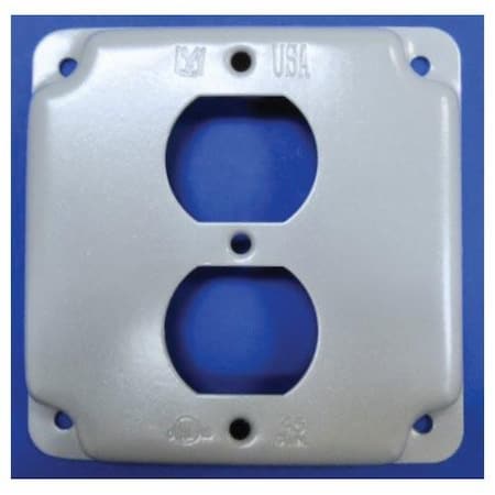 Mulberry Box Cover, 2 Gang, Steel, Duplex Receptacle Cover Type 11402